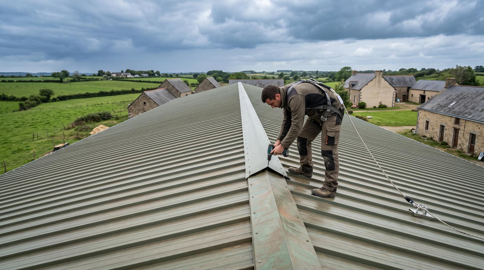 Combien de temps dure un chantier de surcouverture agricole ?