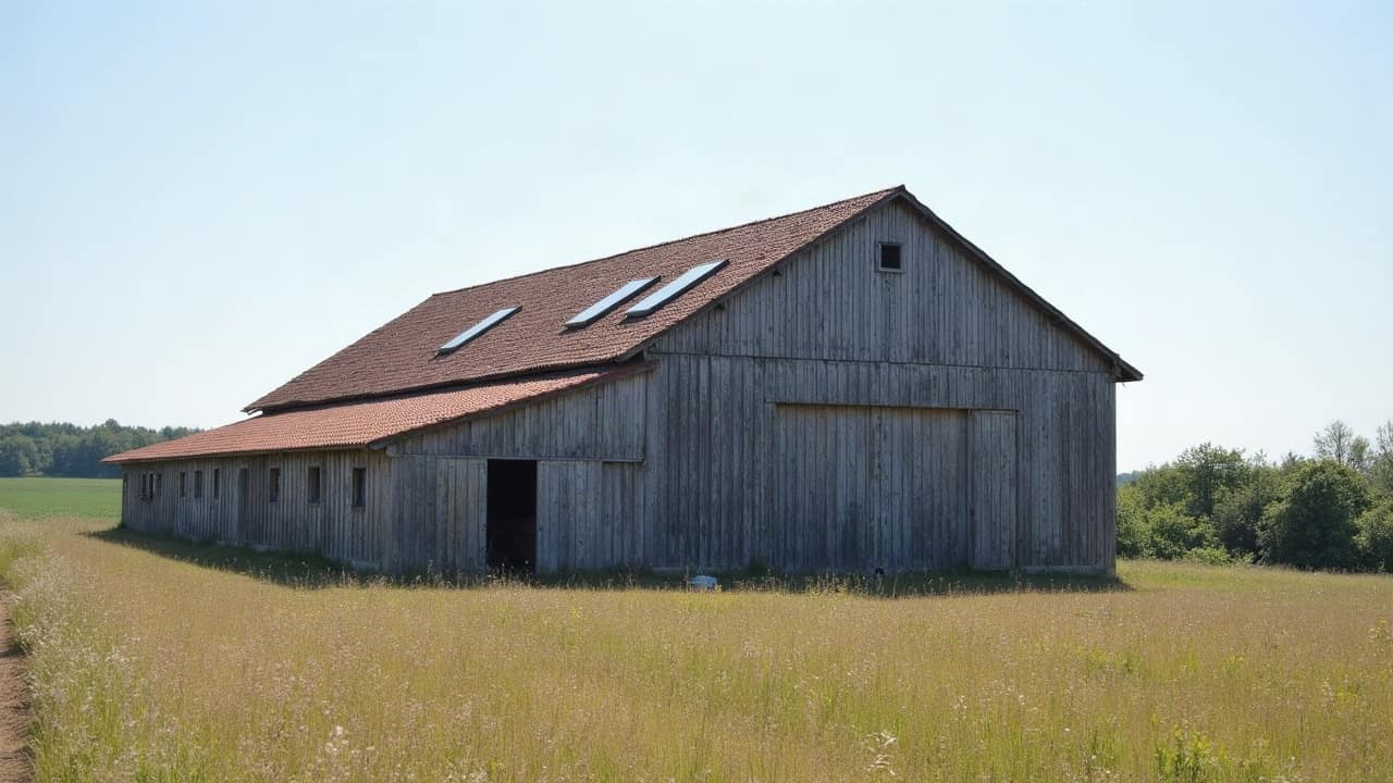 Vallée du Loir : des hangars agricoles aux toitures variées