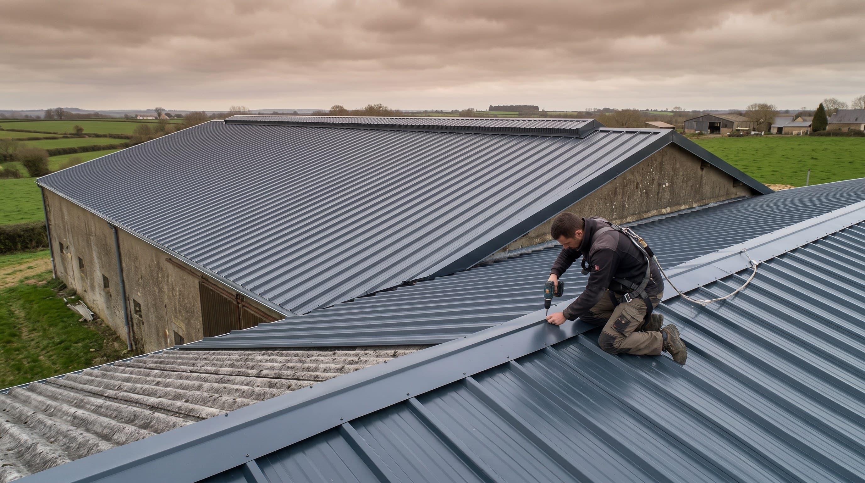 Isolation et ventilation sous toiture de bâtiment d'élevage